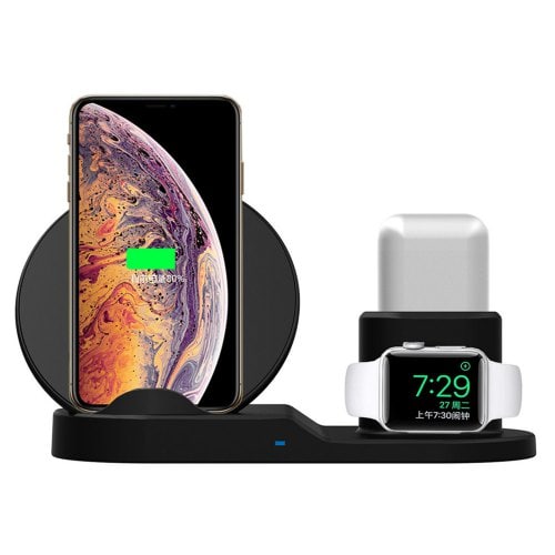 3 in 1 for Qi Wireless Quick Charger Holder עמדת מעמד מטען 3 ב1