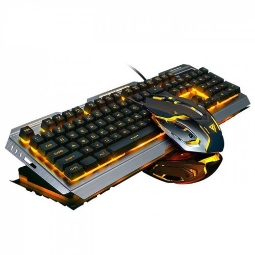 Wired Membrane Game Keyboard Optical Mouse Set with Backlight